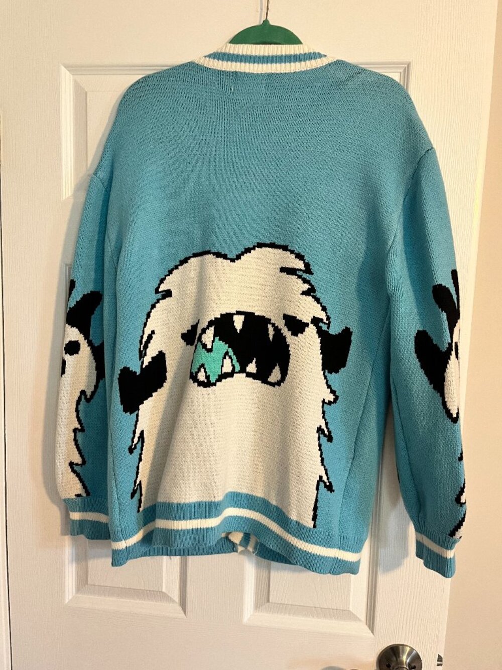 Steady Hands Sk8 the Infinity Blue Monster Cardigan S/M